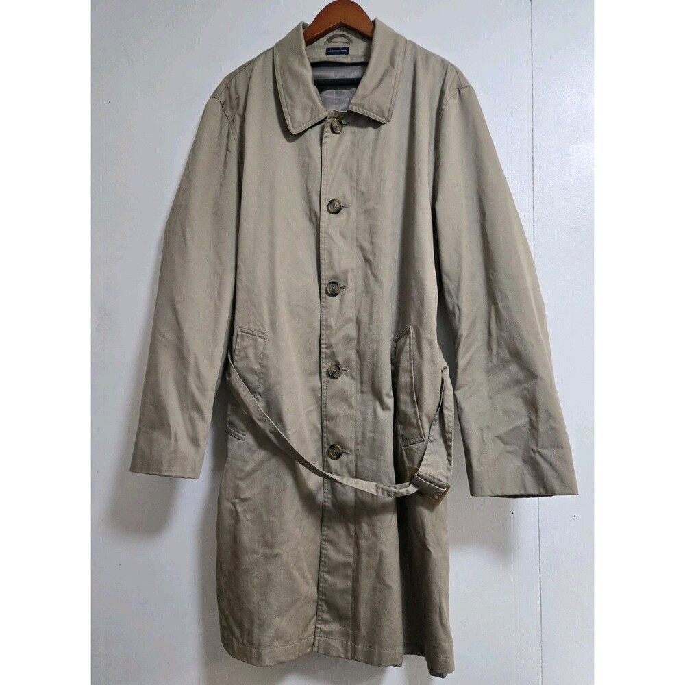 Jacob Siegel Trench Coat Men 44L Beige Quiet Luxury Old Money‎ Classic